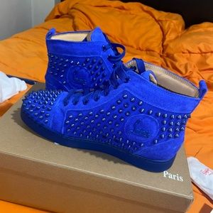 Christian Louboutins Blue High Tops